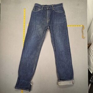 Edwin Jeans Mens Selvedge 505X Blue Medium Wash Straight Selvedge Fits 30x34